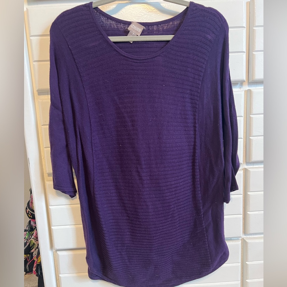 Chico’s purple blouse